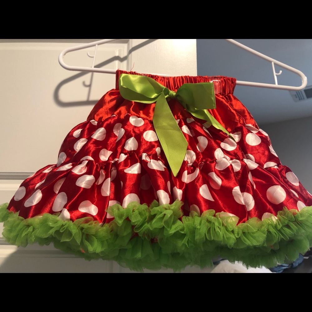 NWOT Satin Ruffled Little Girls Skirt